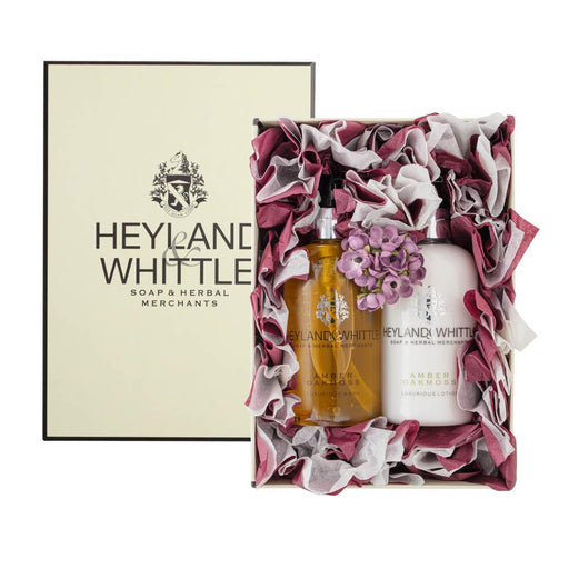 Amber Oakmoss Handwash & Lotion Gift Box - Heyland & Whittle Ltd