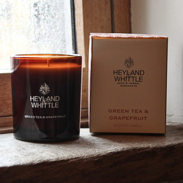 Green Tea & Grapefruit Boxed Glass Candle