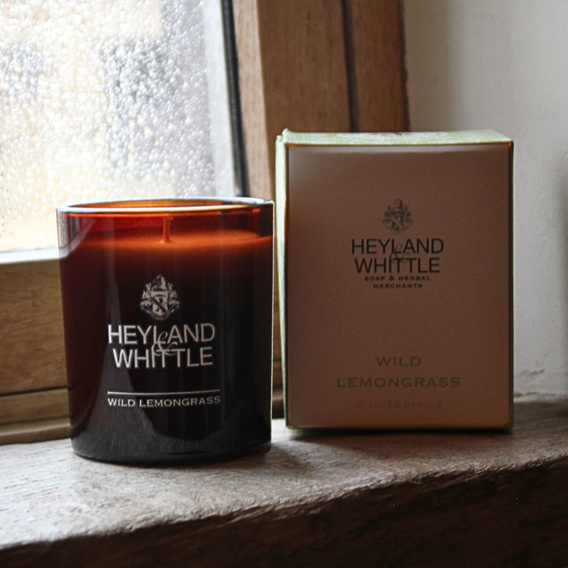 Wild Lemongrass Boxed Glass Candle