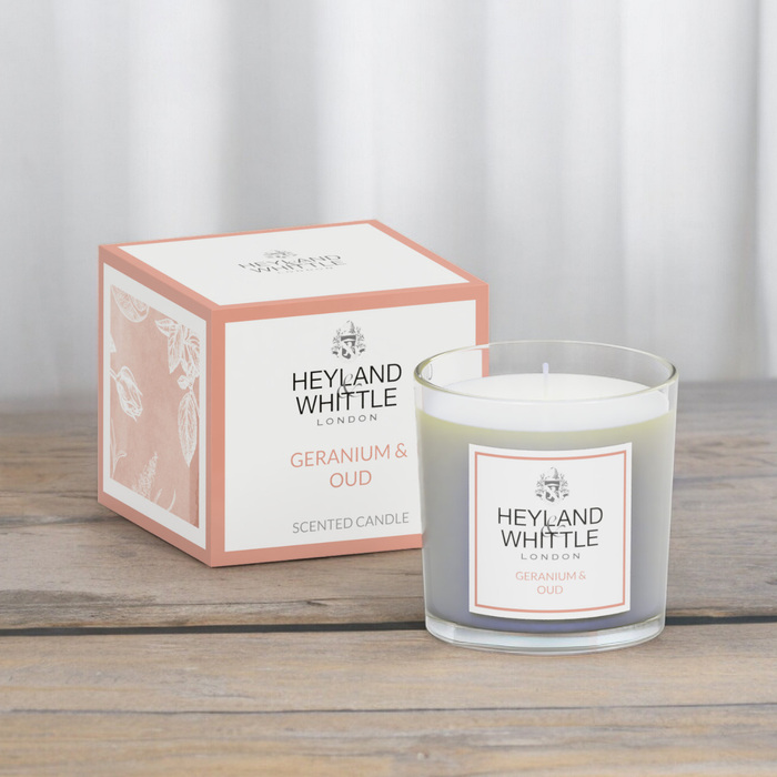 Geranium & Oud Candle in a Glass 180g