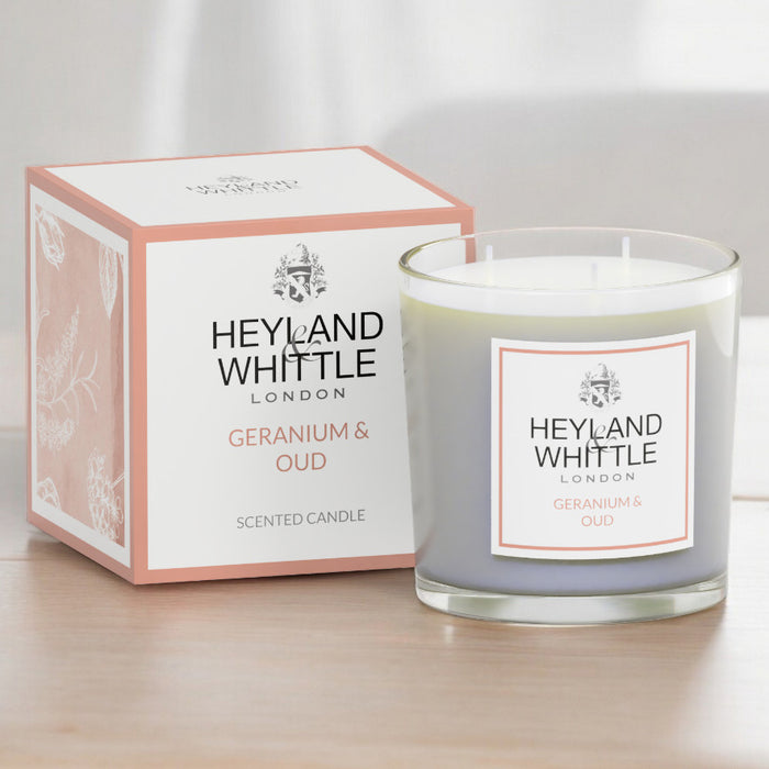 Geranium & Oud 3 Wick Candle 400g