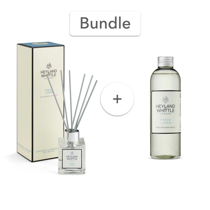 Fresh Linen Reed Diffuser + Refill - Bundle