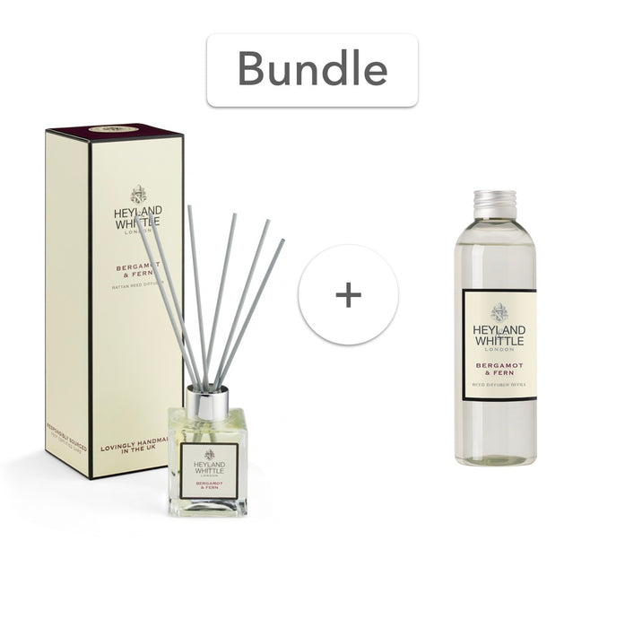 Bergamot & Fern Reed Diffuser & Refill - Bundle