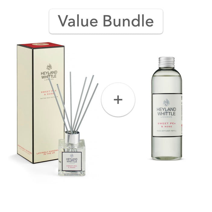 Classic Sweet Pea & Rose Reed Diffuser & Refill - Bundle