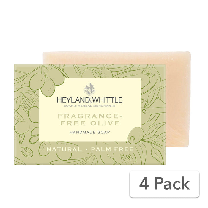 Fragrance Free Olive Natural Soap 120g - 4 Pack