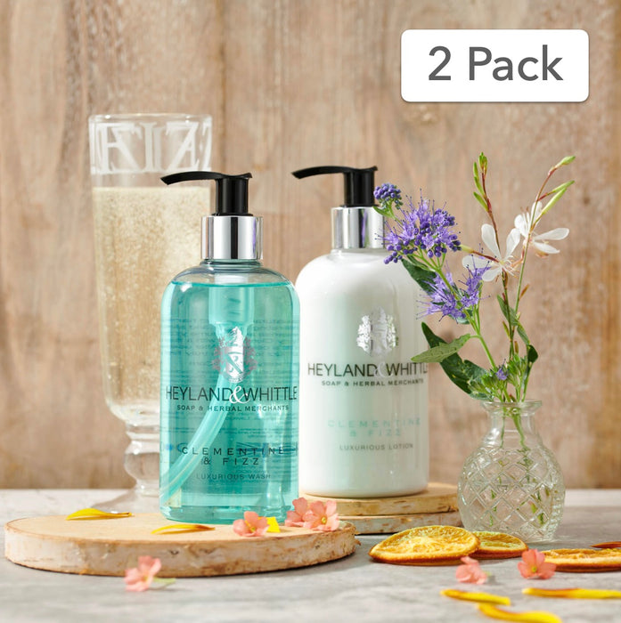 Clementine & Fizz Wash & Lotion 300ml - Duo