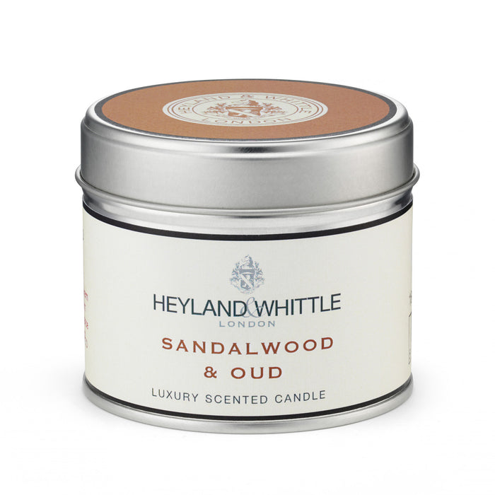 Classic Sandalwood & Oud Candle in a Tin 180g